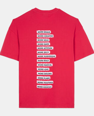 The Kooples FEMME RUBIS t-shirt avec patchs rouge