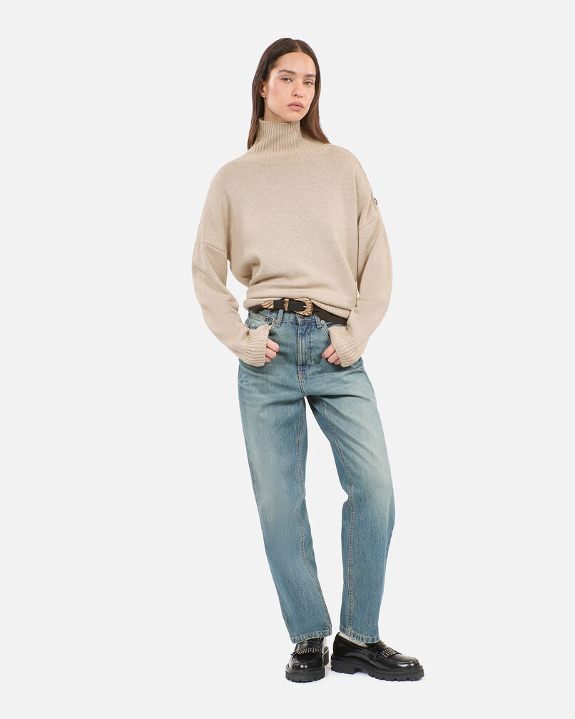 The Kooples DAMEN CAMEL camelfarbener pullover aus wolle und kaschmir