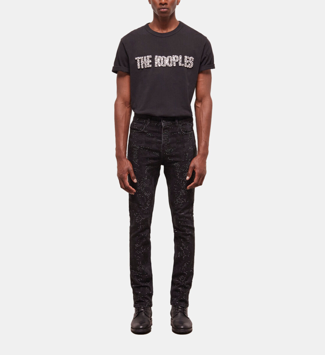 Skinny jeans with sales rhinestones