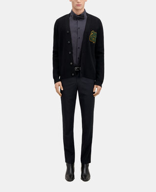 The Kooples HOMME DARK NAVY pantalon de costume prince de galles en laine bleu marine