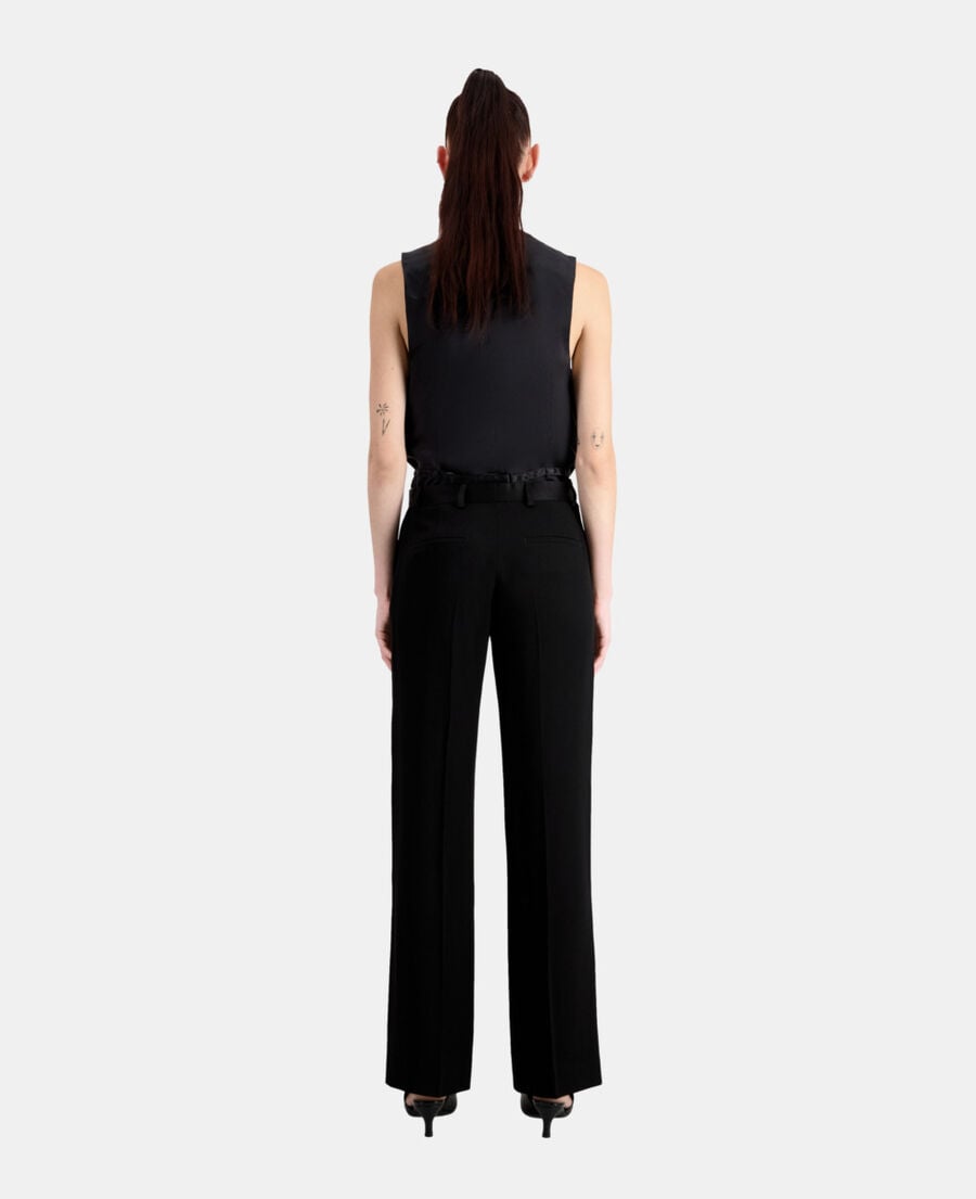 The Kooples WOMEN BLACK black crepe suit trousers