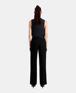 The Kooples WOMEN BLACK black crepe suit trousers