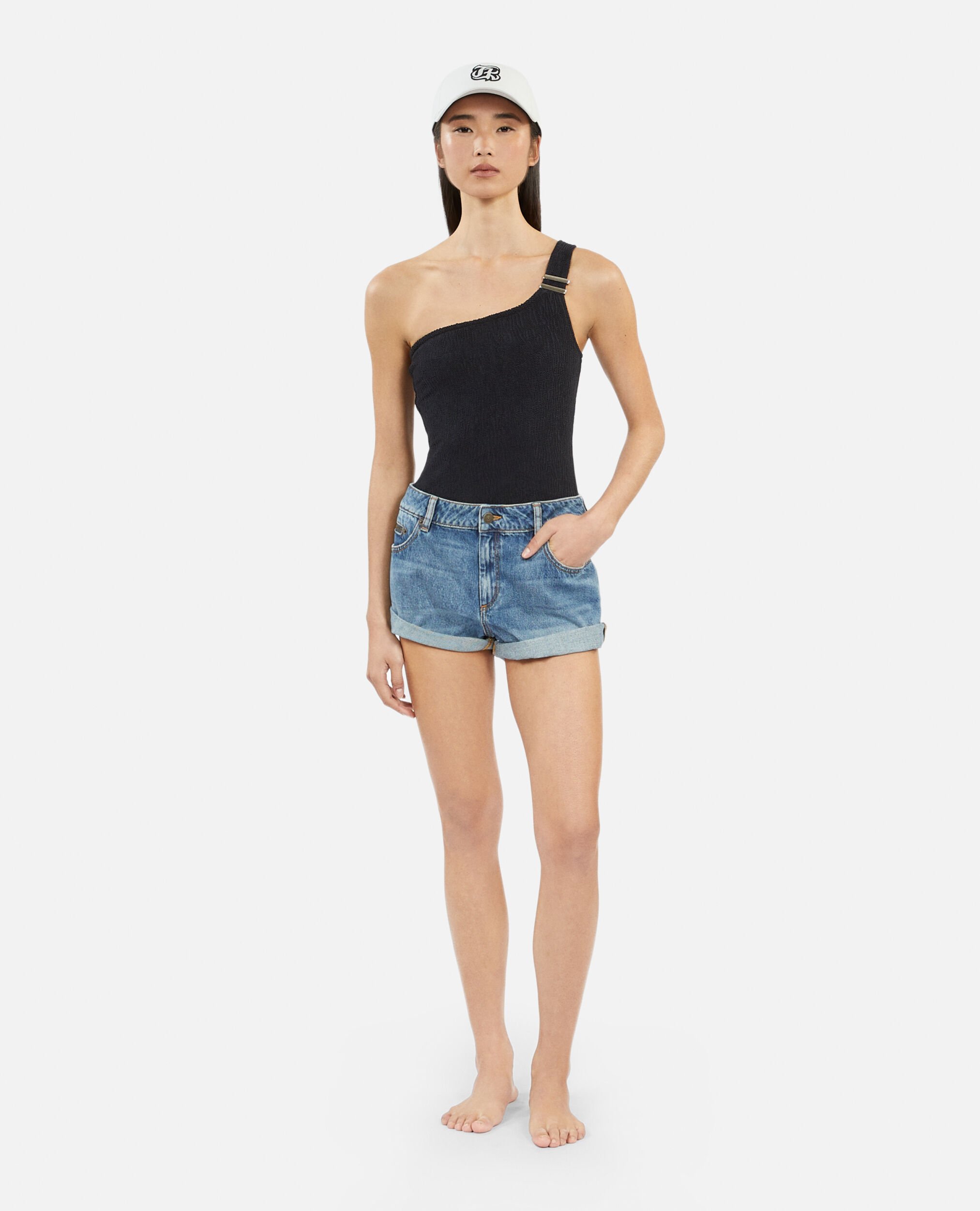 Maillot de bain The Kooples x Luz une piece asymetrique noir