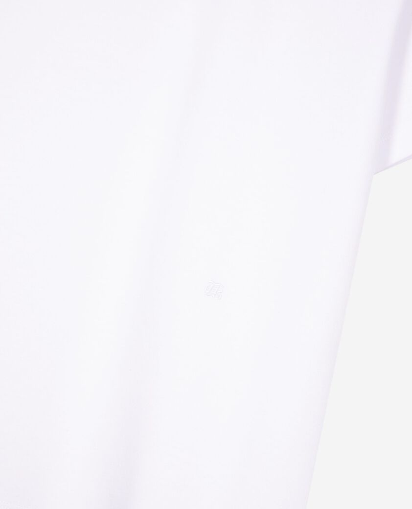 The Kooples FEMME WHITE t-shirt droit en coton m&eacute;lang&eacute; blanc