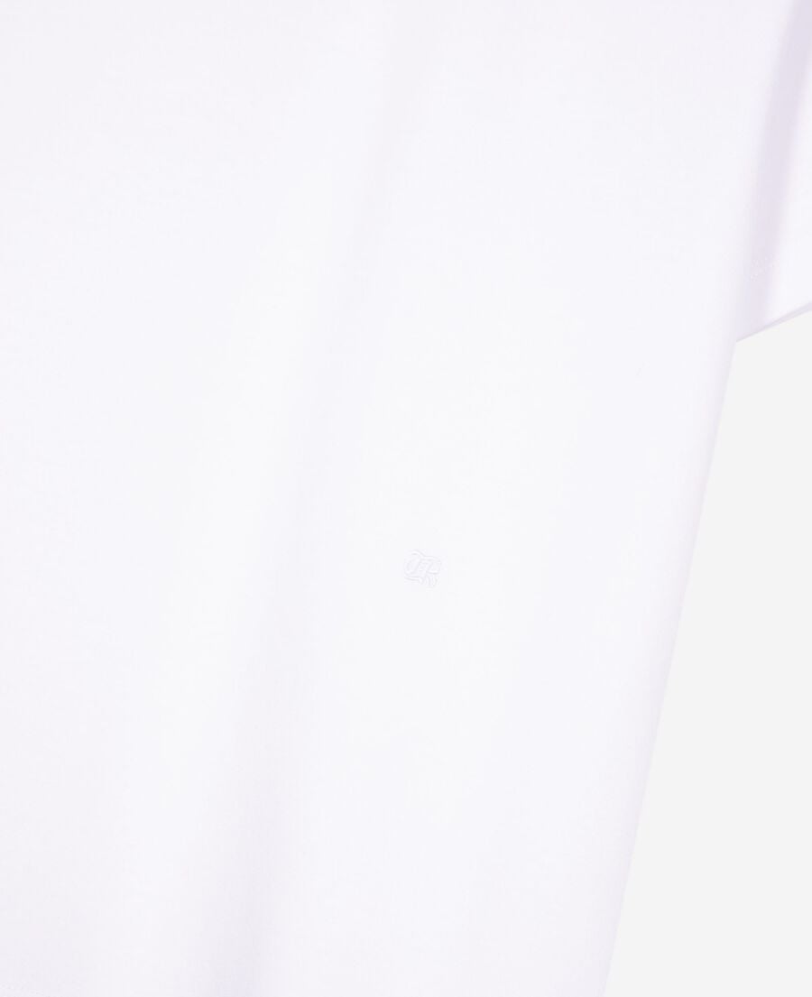 The Kooples WOMEN WHITE straight white cotton-blend t-shirt