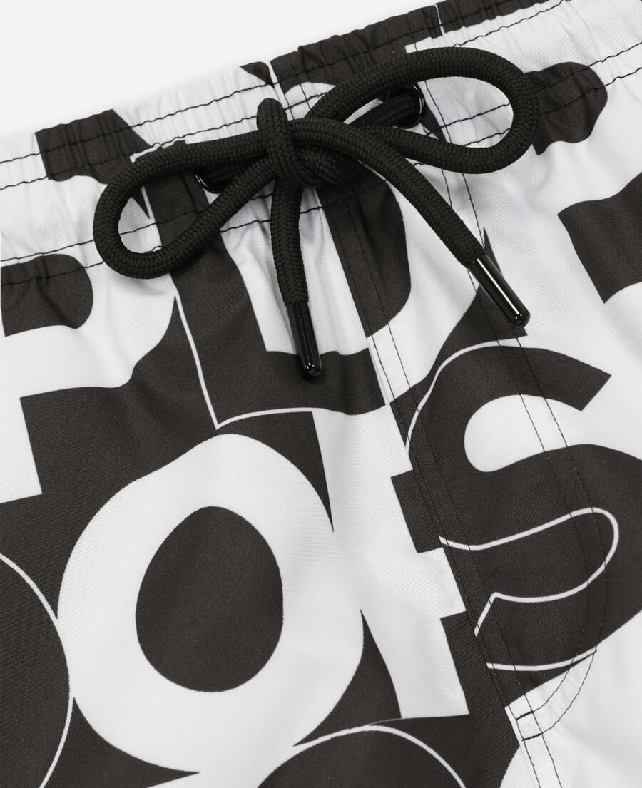 The Kooples H BLACK swim shorts with logo