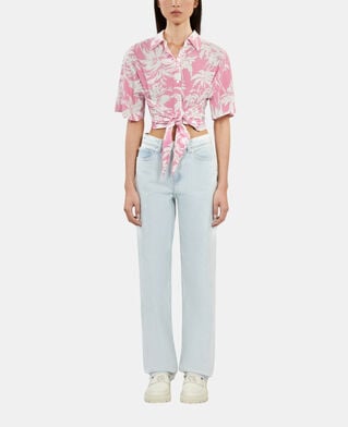 The Kooples DAMEN BLUE BLEACHED / NAVY hellblaue, verwaschene jeans mit geradem bein