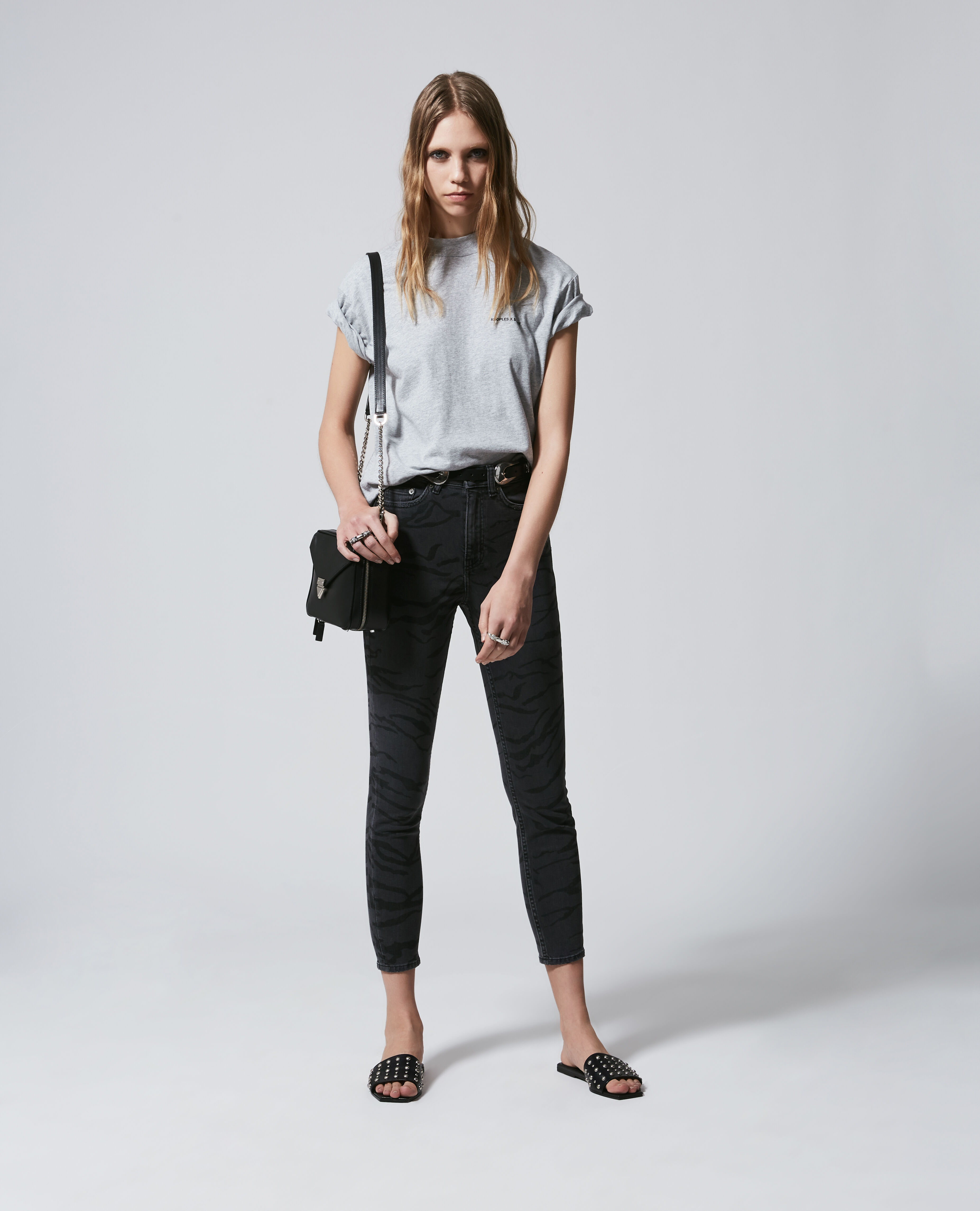 High waisted sale faded black jeans