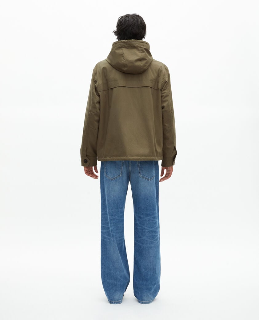 The Kooples HOMME KAKI parka courte à capuche kaki