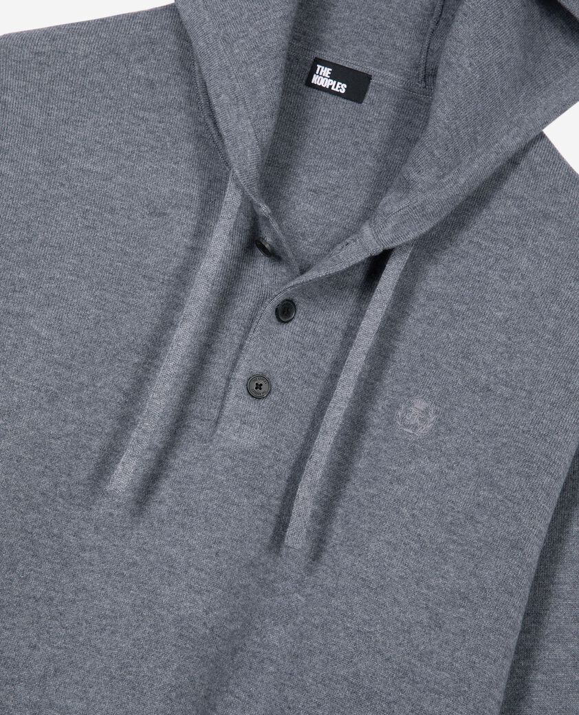 The Kooples HOMME MIDDLE GREY MEL pull &agrave; capuche gris