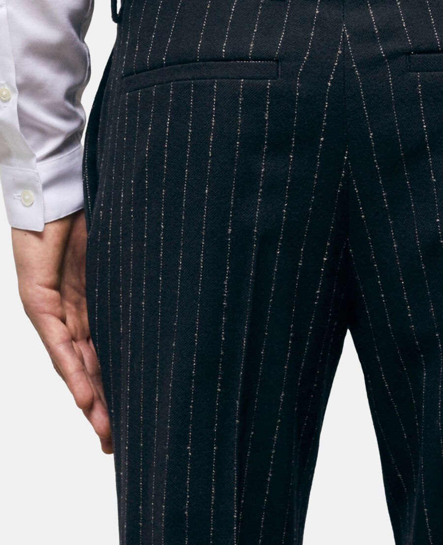 striped suit pants