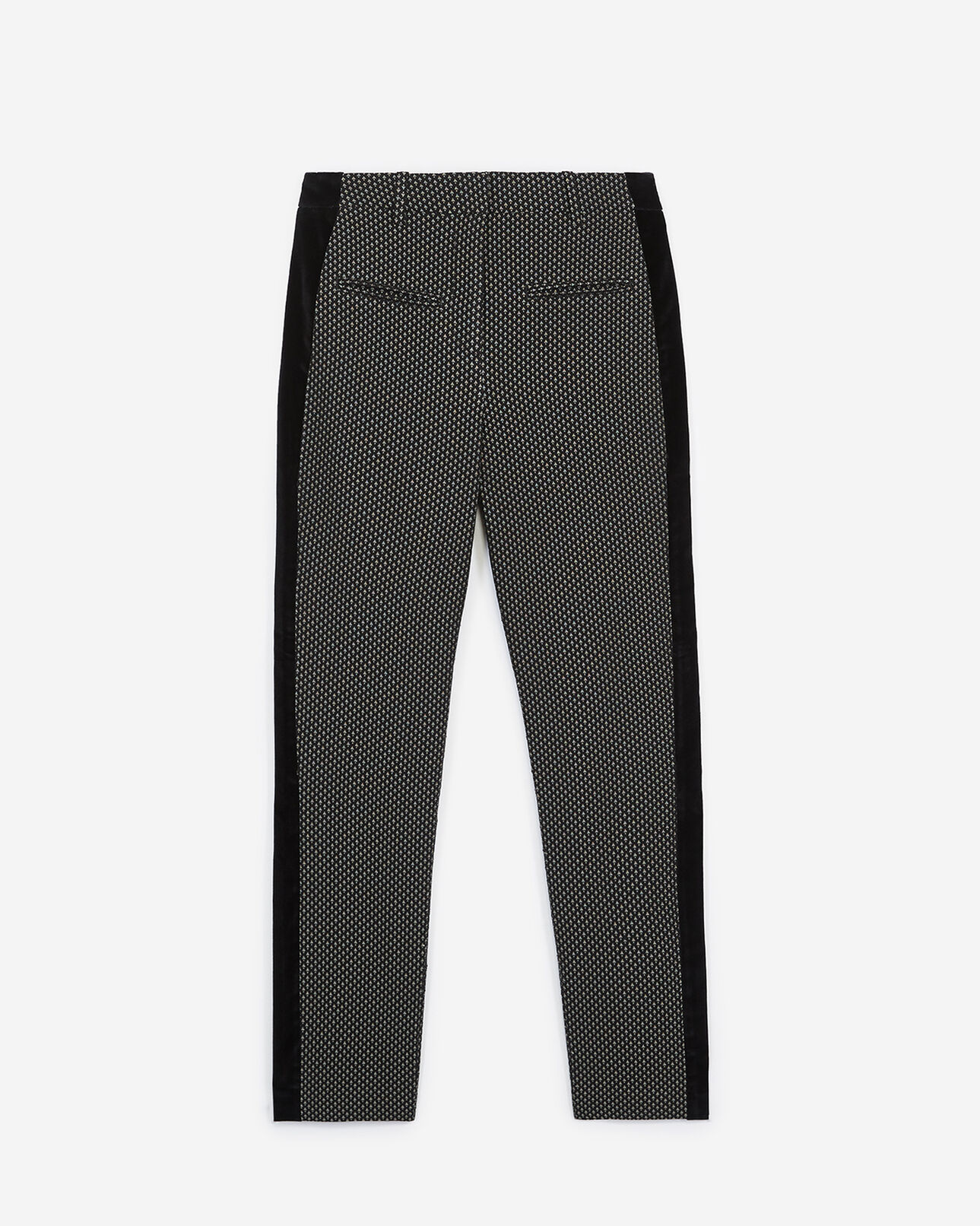 The Kooples FEMME BLACK-ECRU pantalon fluide imprimé graphique