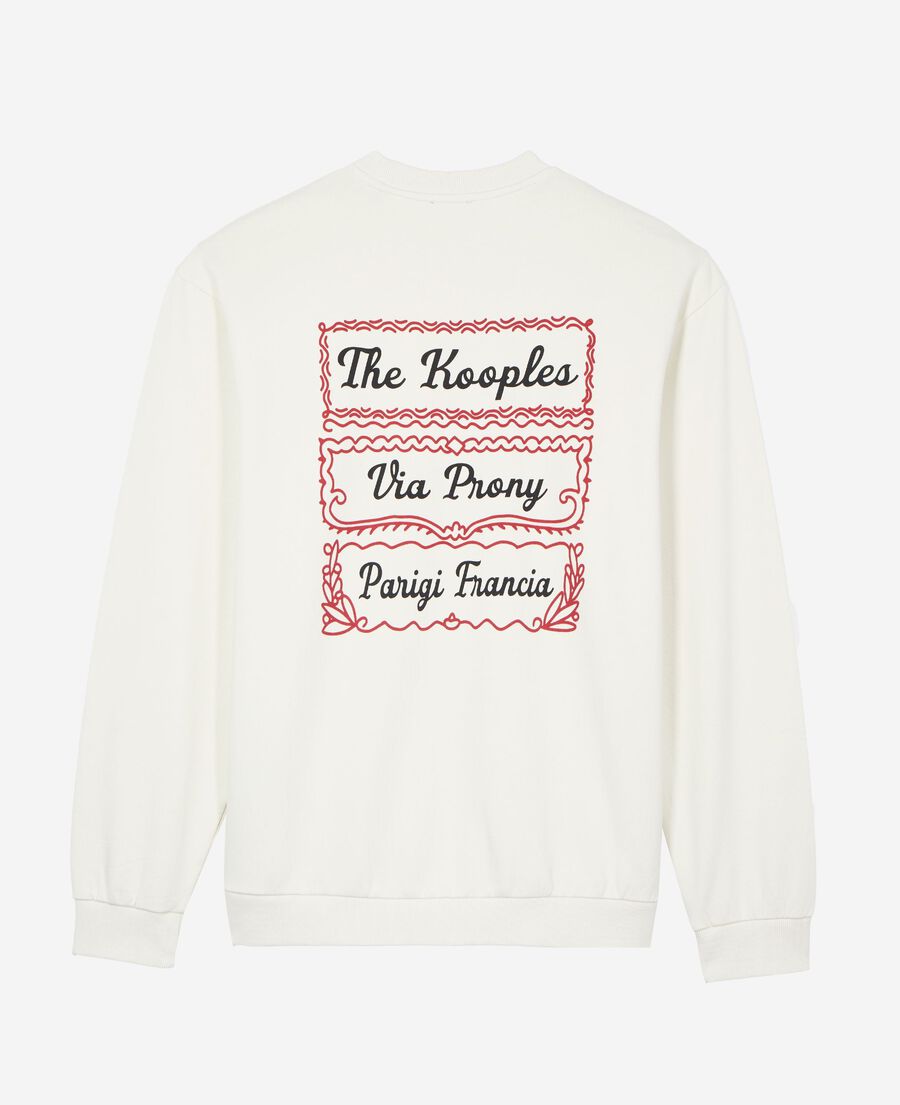 The Kooples H LIGHT BEIGE sweatshirt with beige via prony screen print