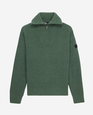 The Kooples MEN FOREST green wool and alpaca blend sweater