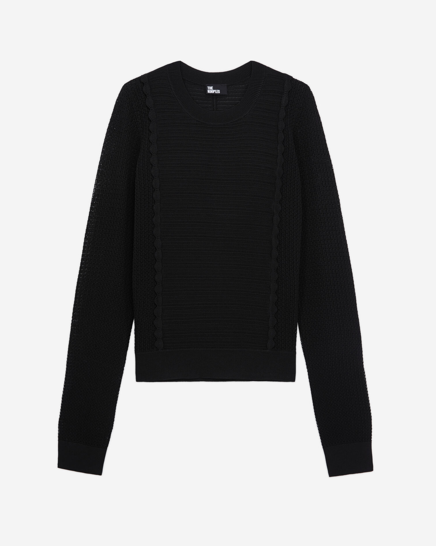 Jersey negro punto calado, BLACK, hi-res image number null