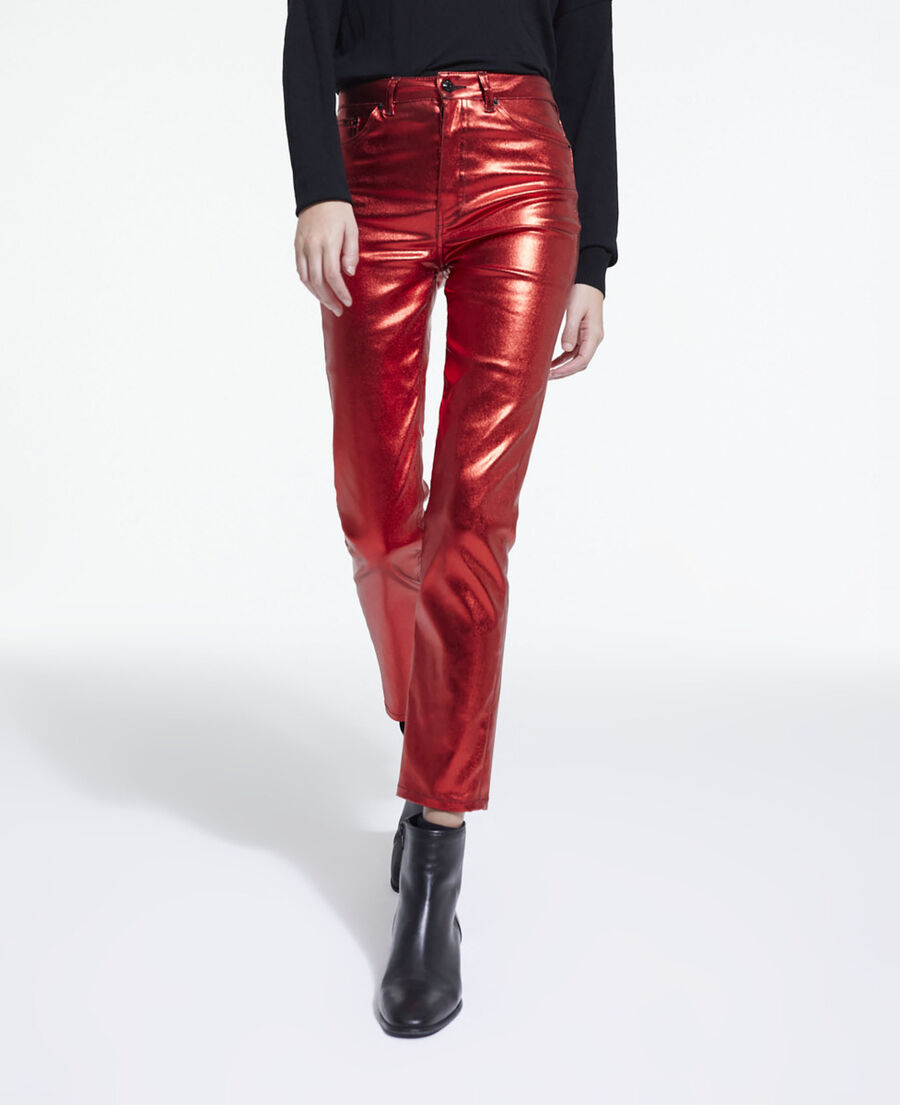 vaqueros slim rojos