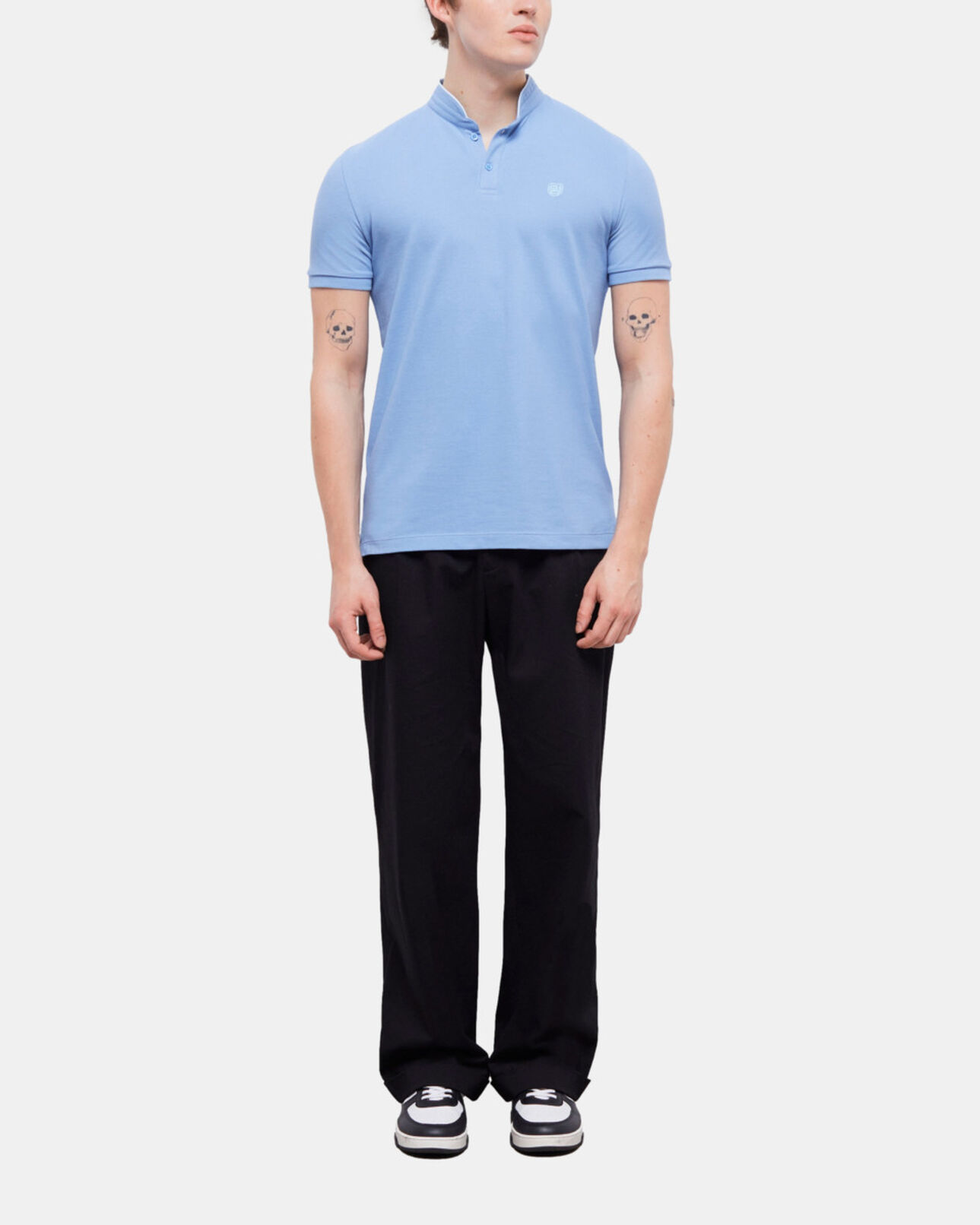 The Kooples HOMME ALLURE BLUE / AQUA polo col officier bleu
