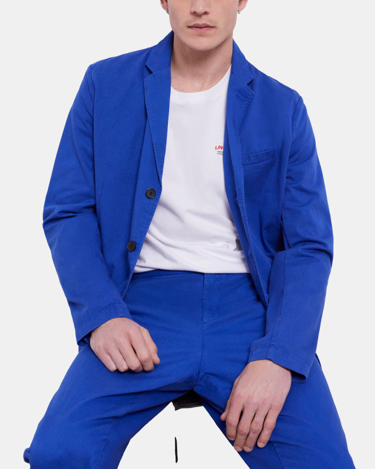 The Kooples HOMME BLUE veste bleue en coton