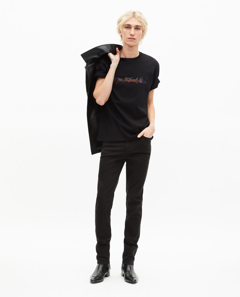 The Kooples MEN BLACK t-shirt with multicolored black logo