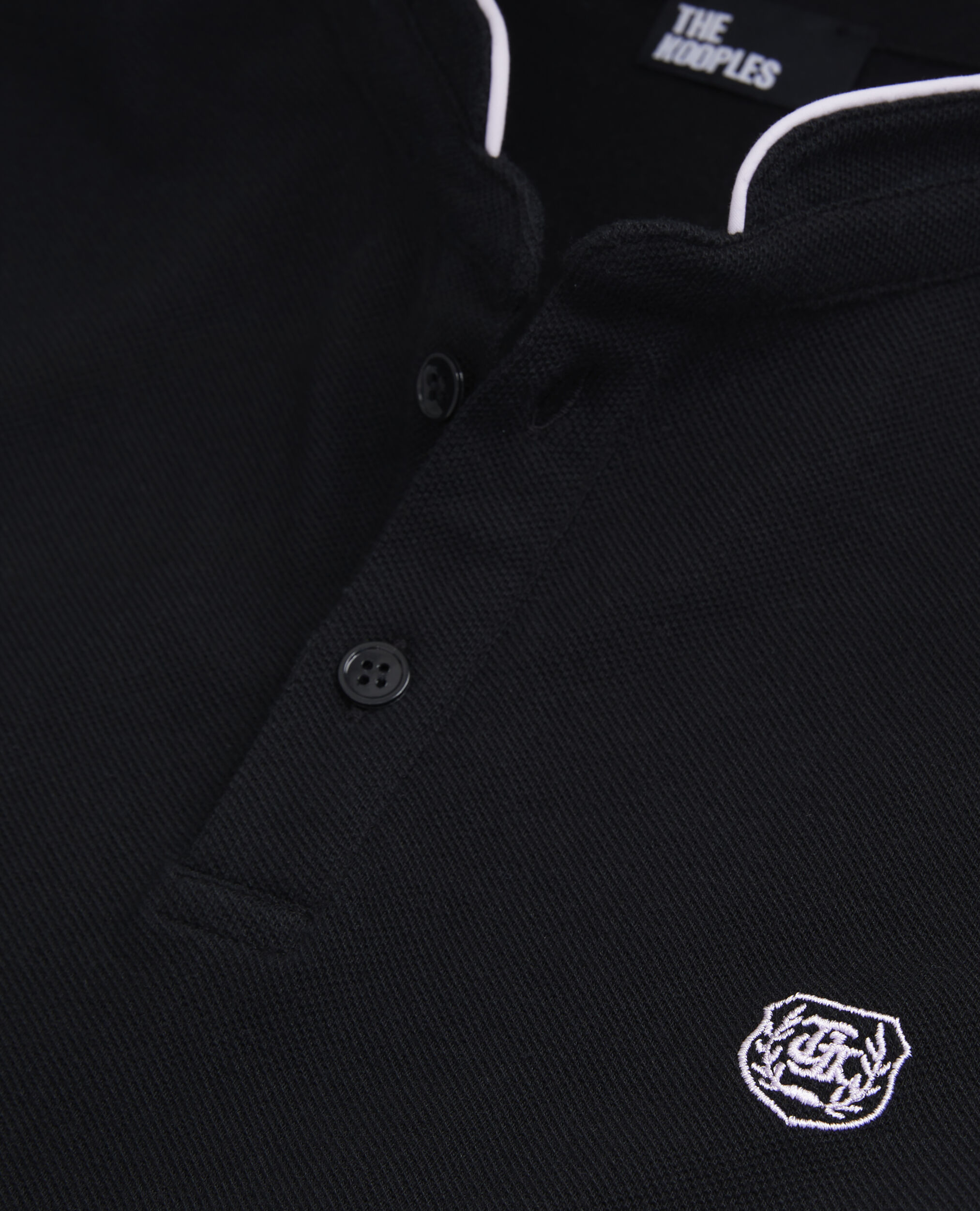 Black discount cotton polo