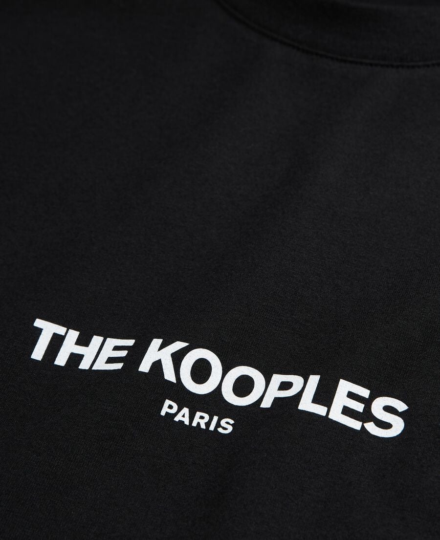 The Kooples HOMME BLACK t-shirt avec logo noir