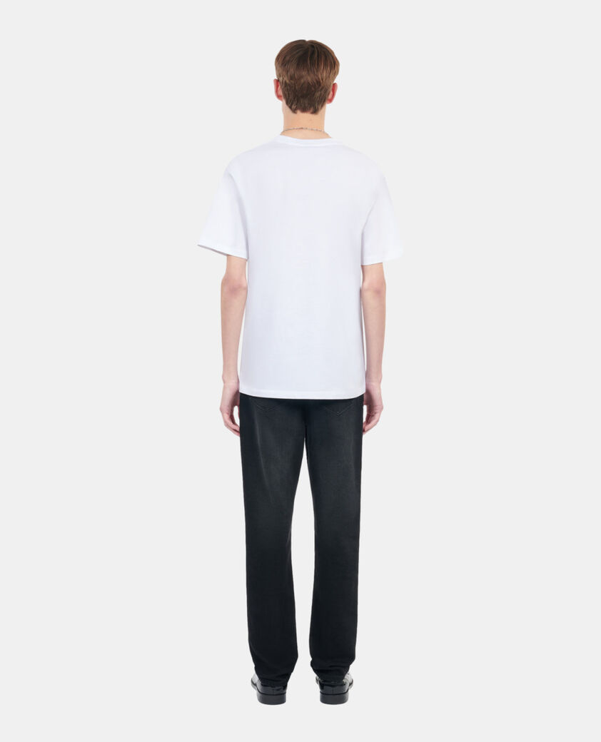 The Kooples MEN null white t-shirt with eternal life embroidery