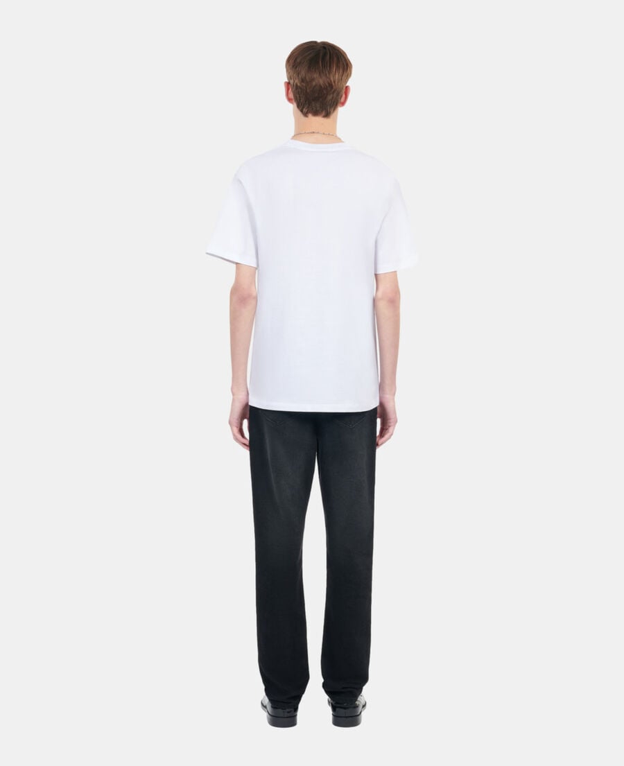 The Kooples MEN WHITE white t-shirt with eternal life embroidery