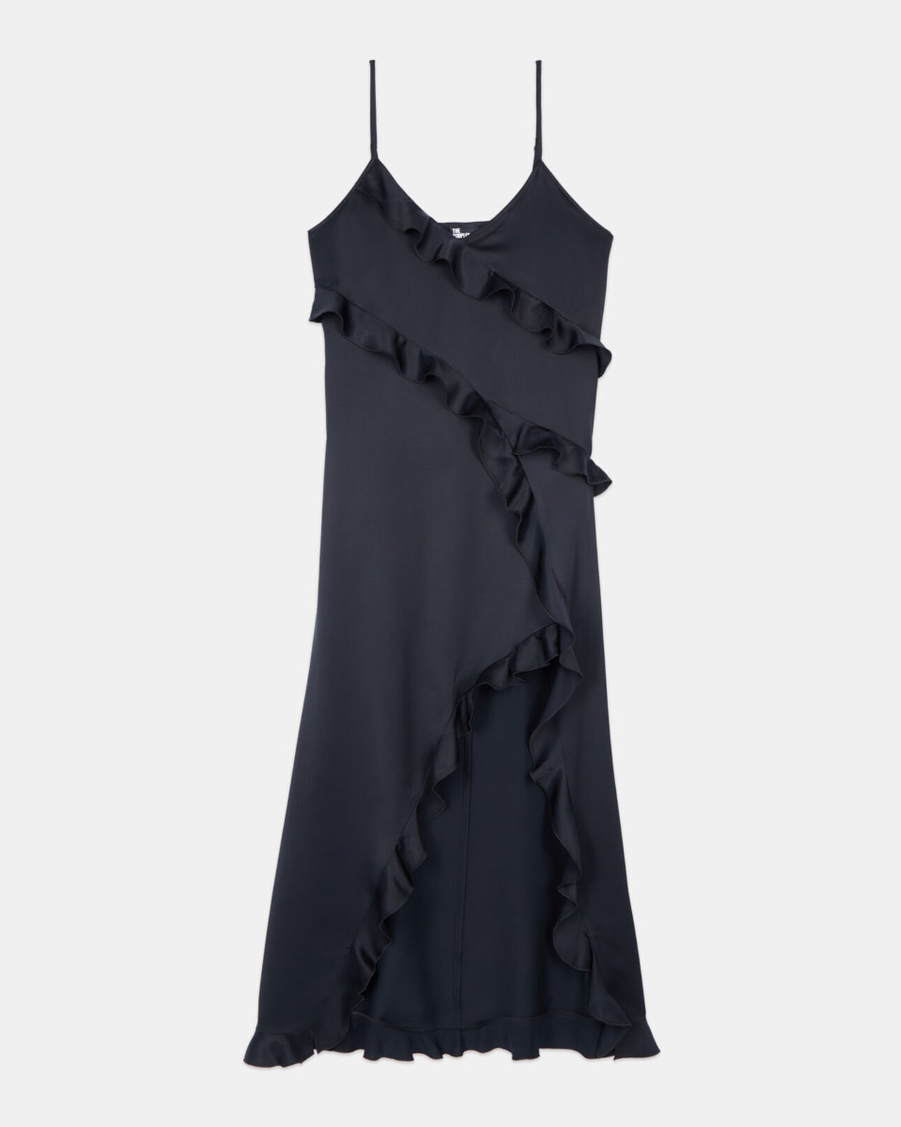 The Kooples FEMME BLACK robe nuisette longue noire