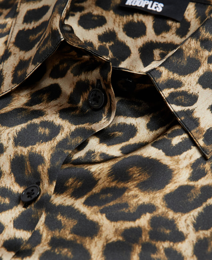 leopard print silk shirt