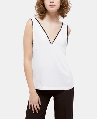 The Kooples DAMEN ECRU ecrufarbenes top