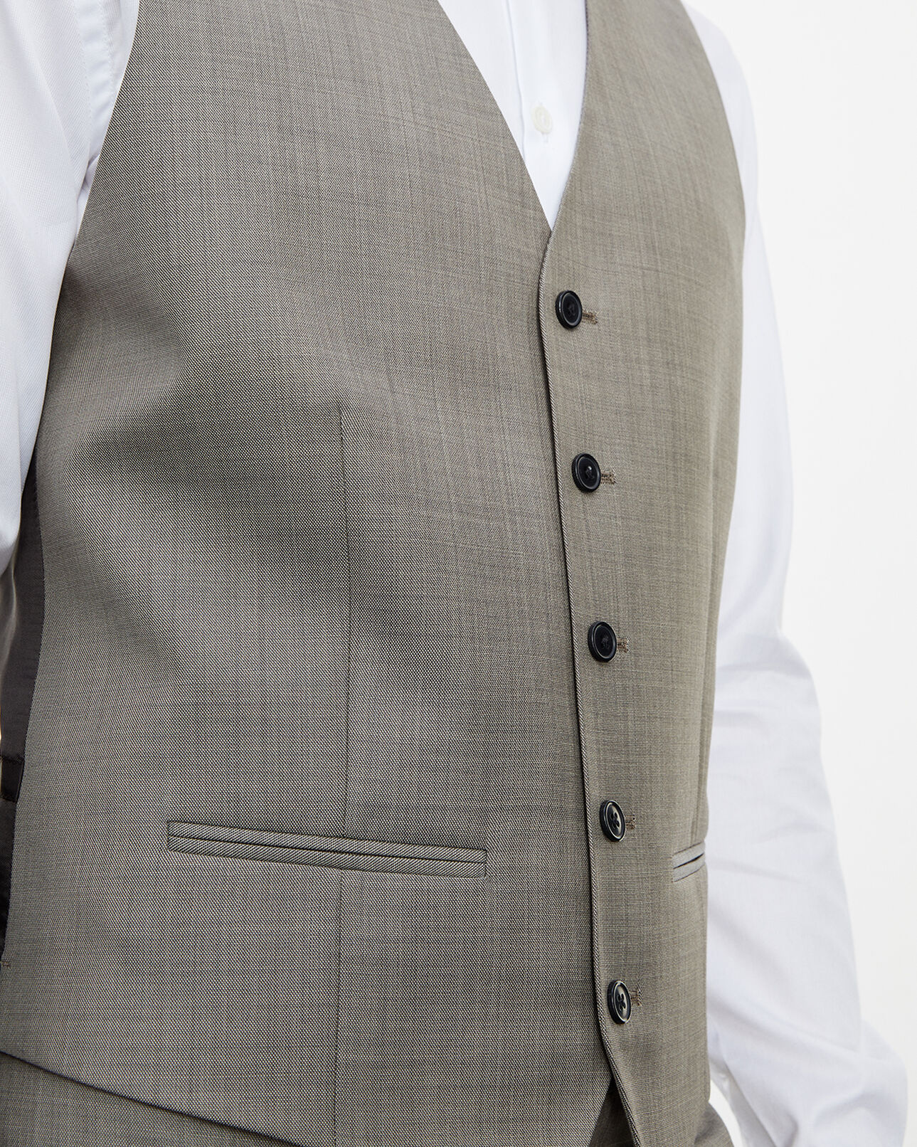 The Kooples MEN BEIGE beige waistcoat in wool with buttons