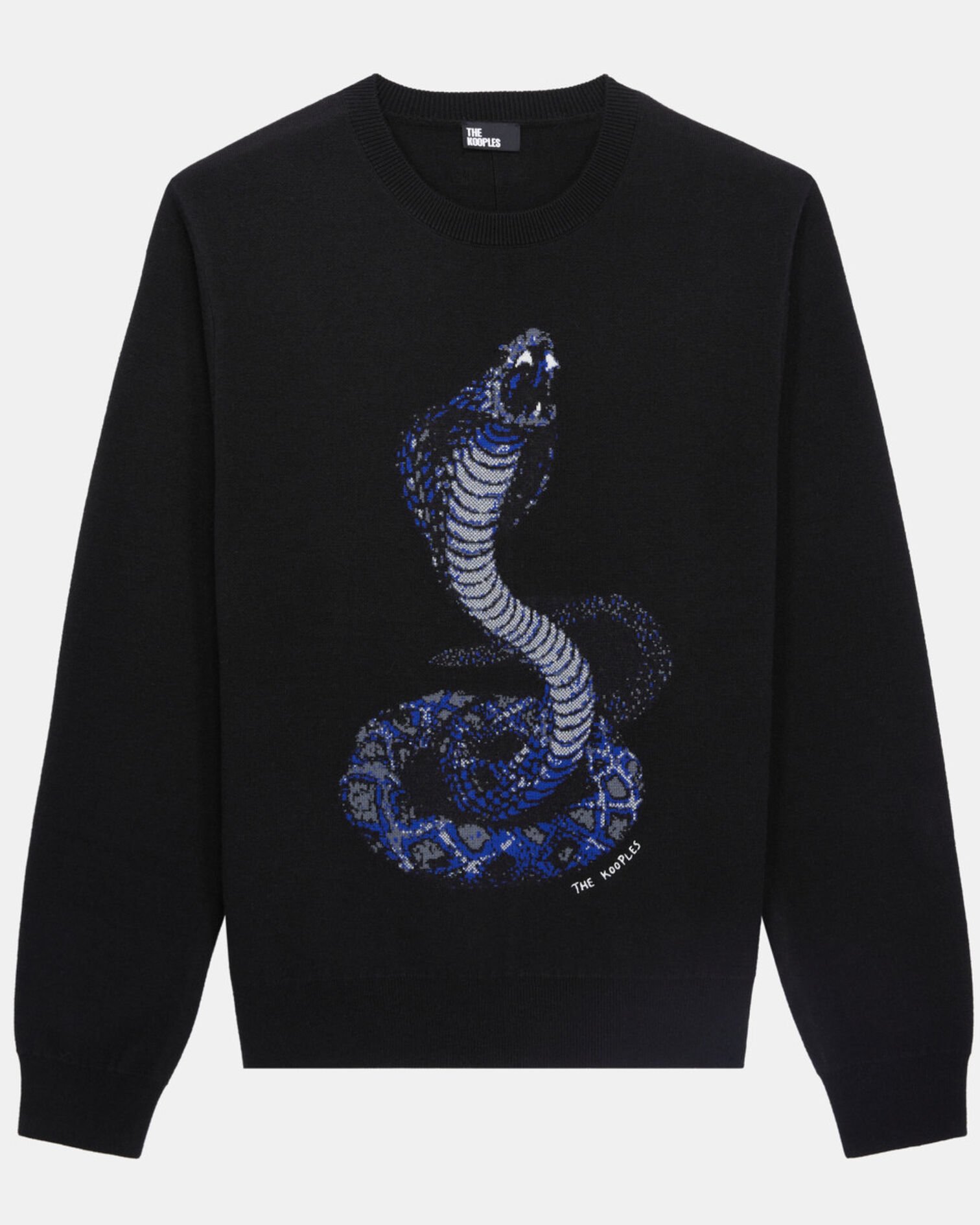 Pull noir cobra en laine mélangée, BLACK, hi-res image number null