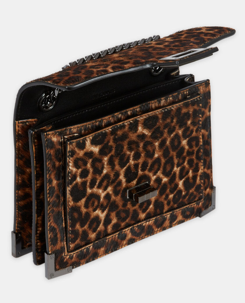 The Kooples WOMEN LEOPARD small emily bag in leopard print leather
