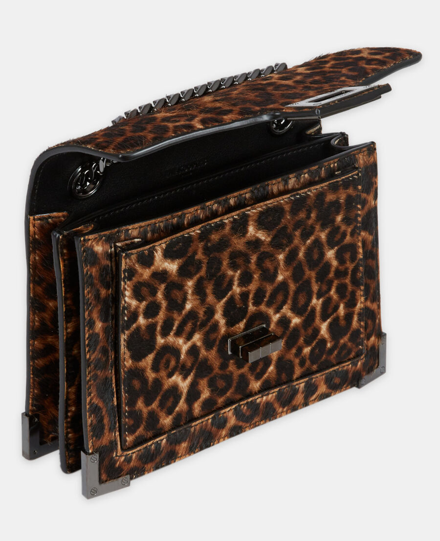 The Kooples WOMEN LEOPARD small emily bag in leopard print leather