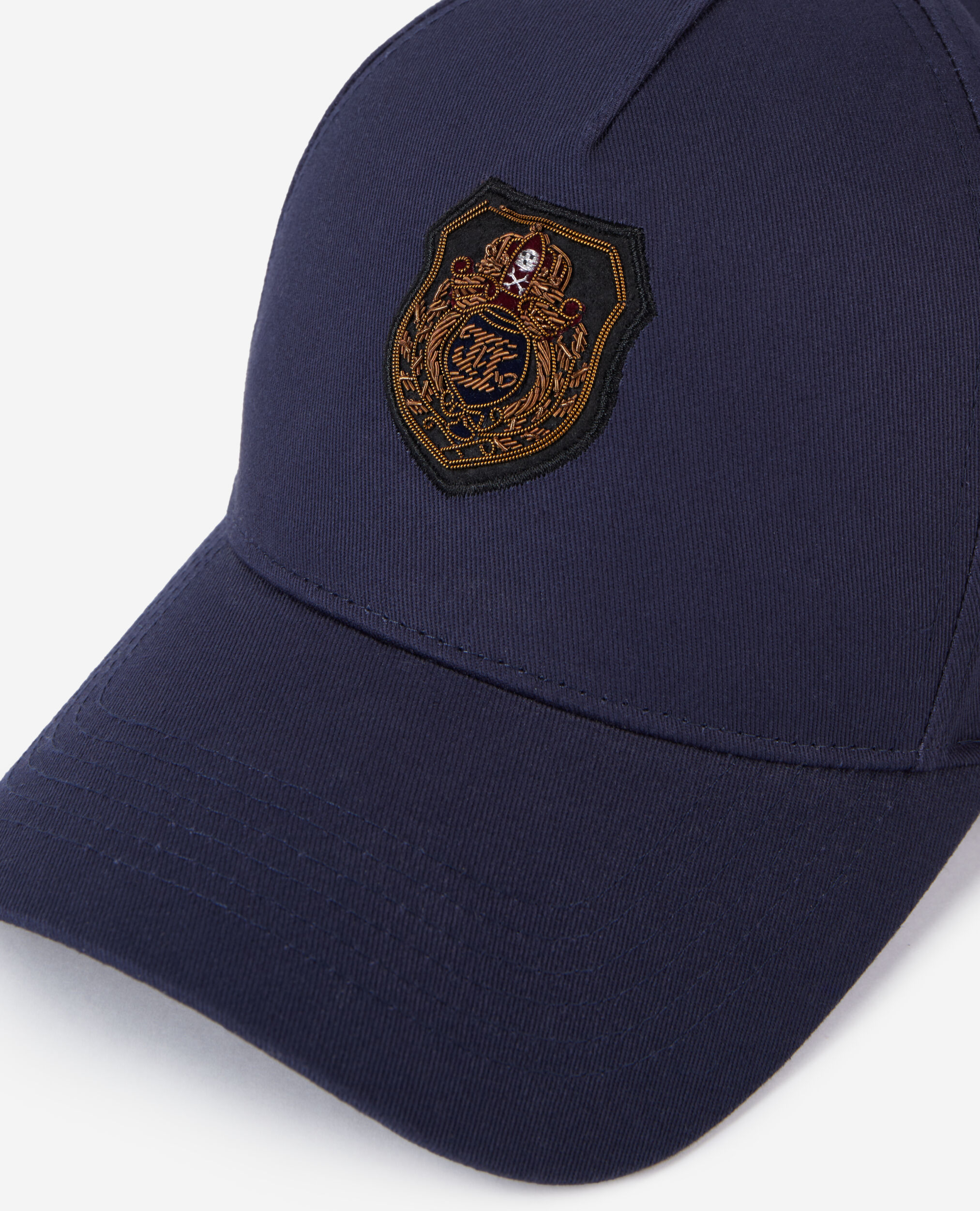 Men's Navy blue cap with Blazon patch | The Kooples US