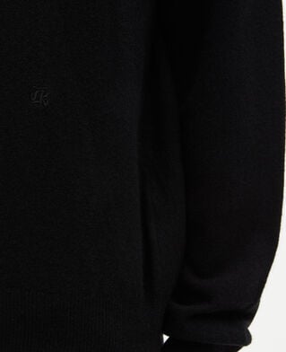 The Kooples HOMME BLACK pull col rond en cachemire noir