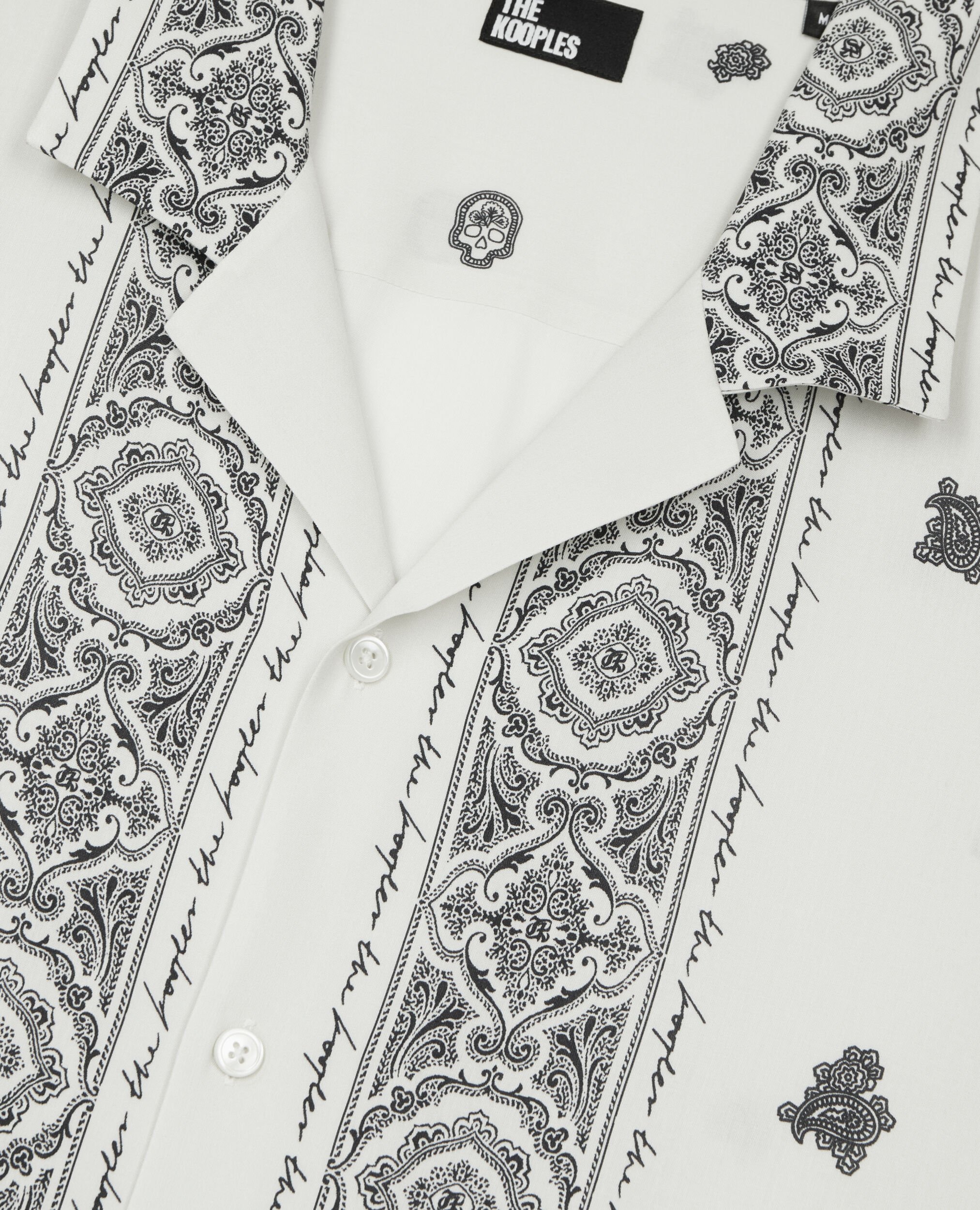 Printed short-sleeved shirt, ECRU NAVY, hi-res image number null