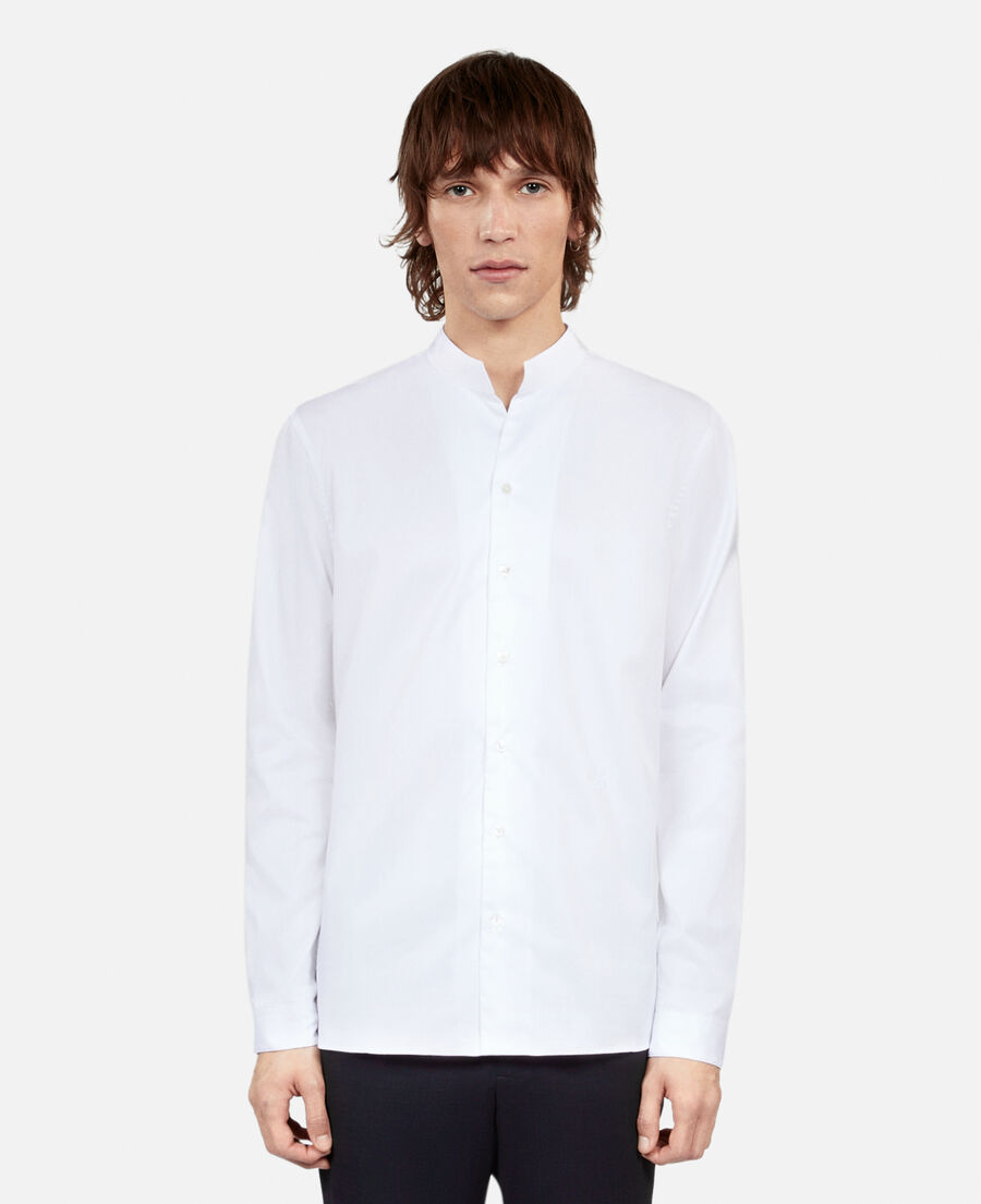 chemise formelle blanche en twill