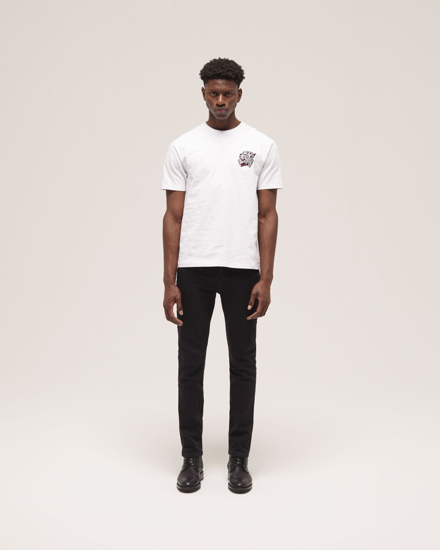 Camiseta serigrafiada blanca para hombre, WHITE, hi-res image number null