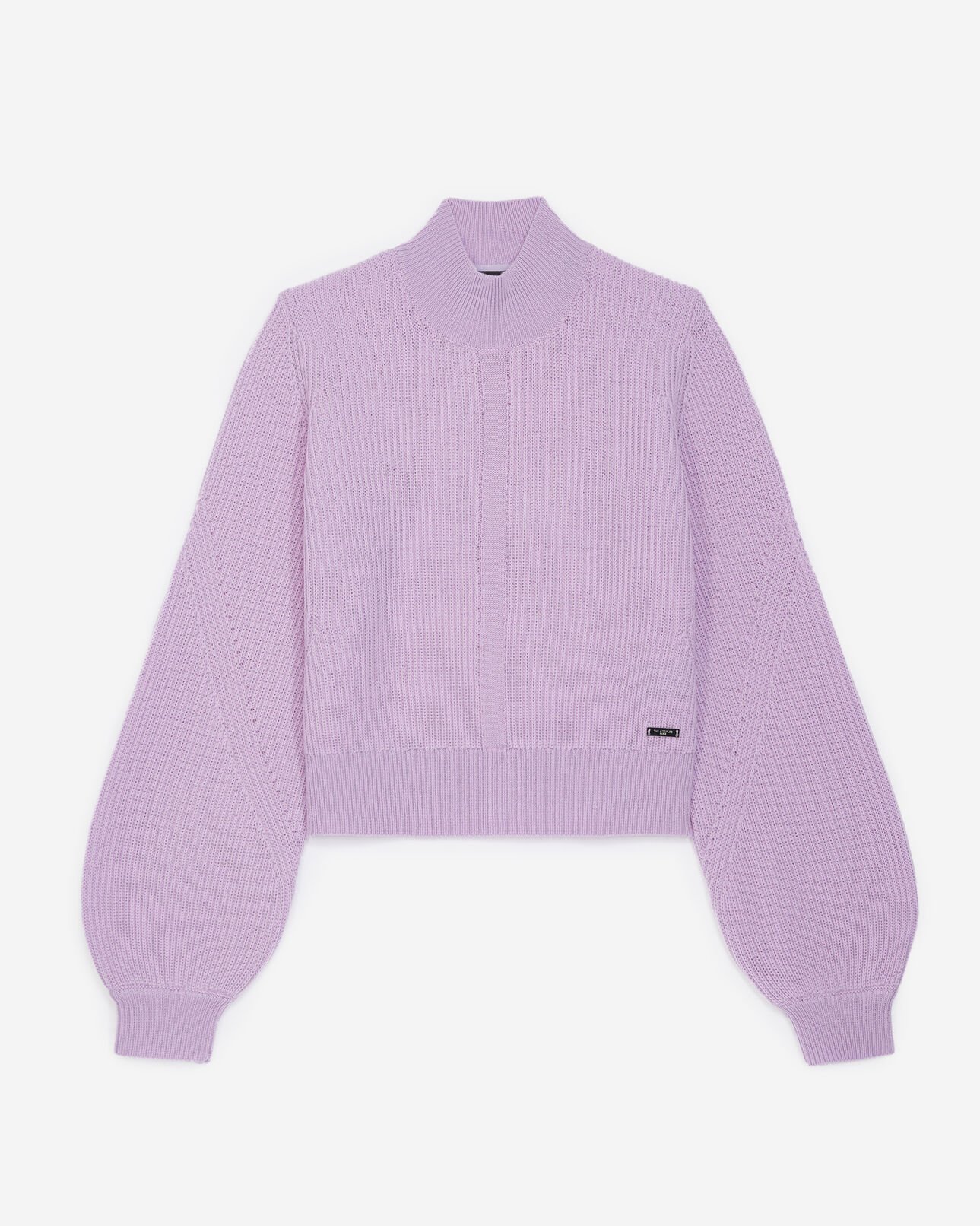 The Kooples FEMME PURPLE pull laine mérinos violet clair ample
