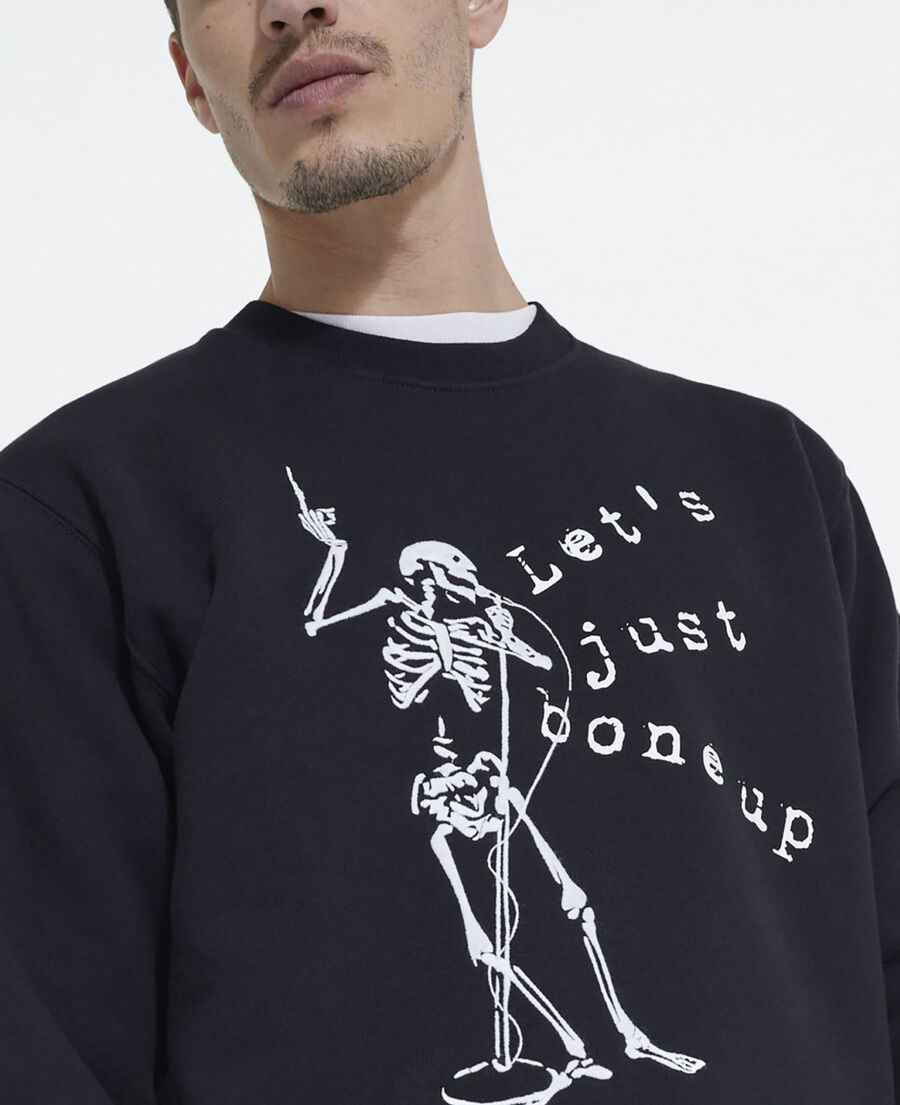 sweatshirt sérigraphié noir