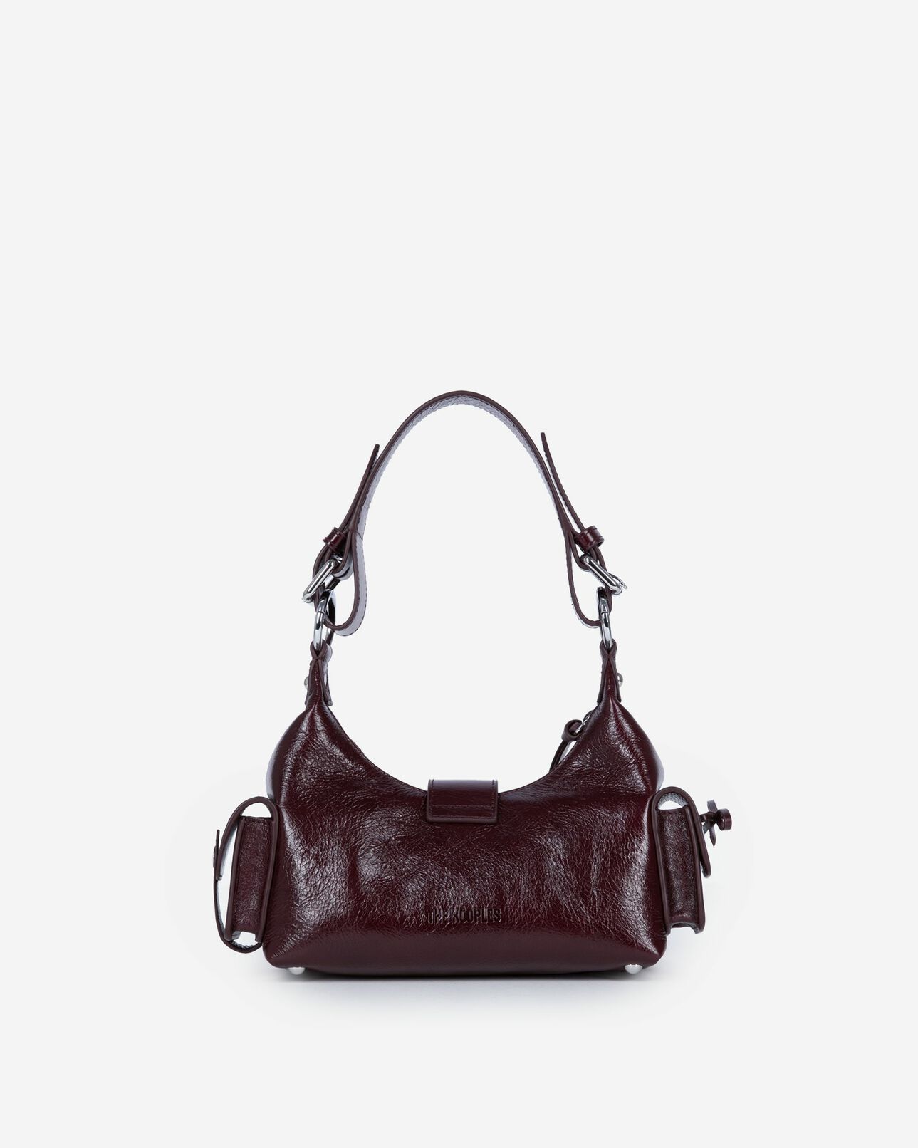 The Kooples FEMME BORDEAUX sac amelia small en cuir craquelé bordeaux