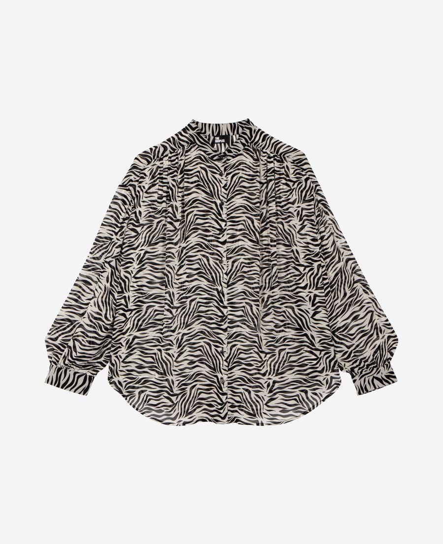 The Kooples WOMEN BLACK WHITE zebra print shirt