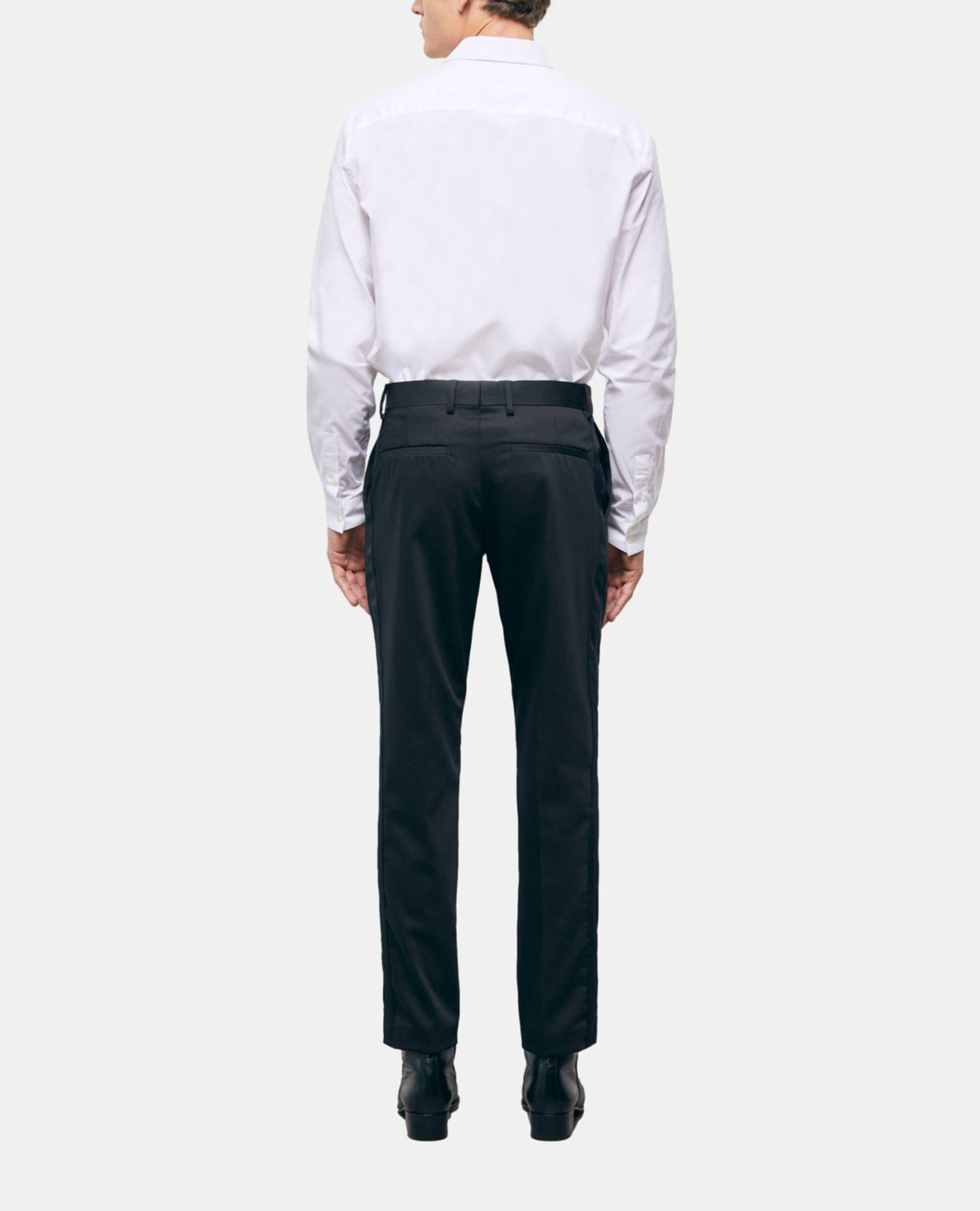 Black wool pants, BLACK, hi-res image number null