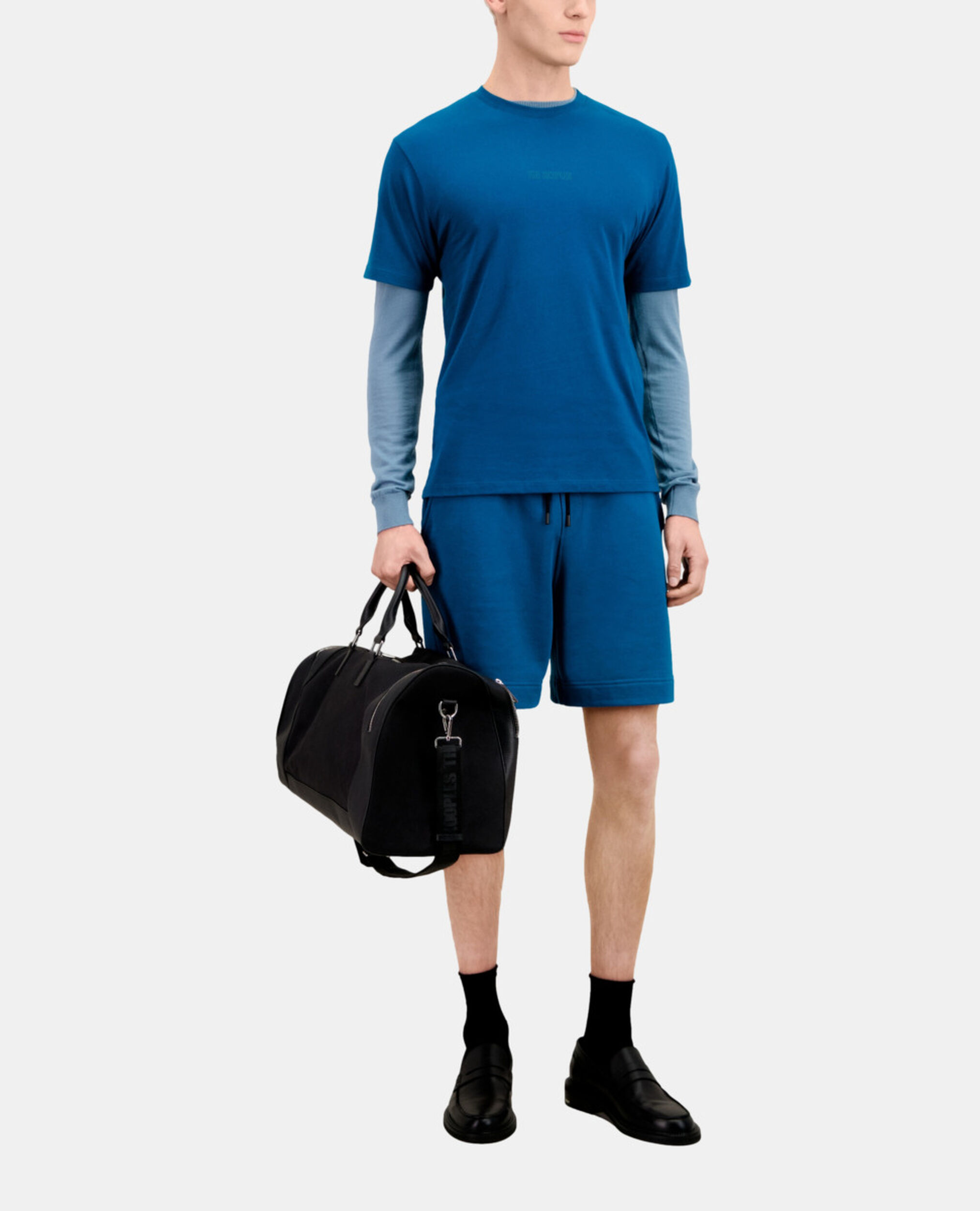T-shirt Homme bleu avec logo, MEDIUM BLUE, hi-res image number null