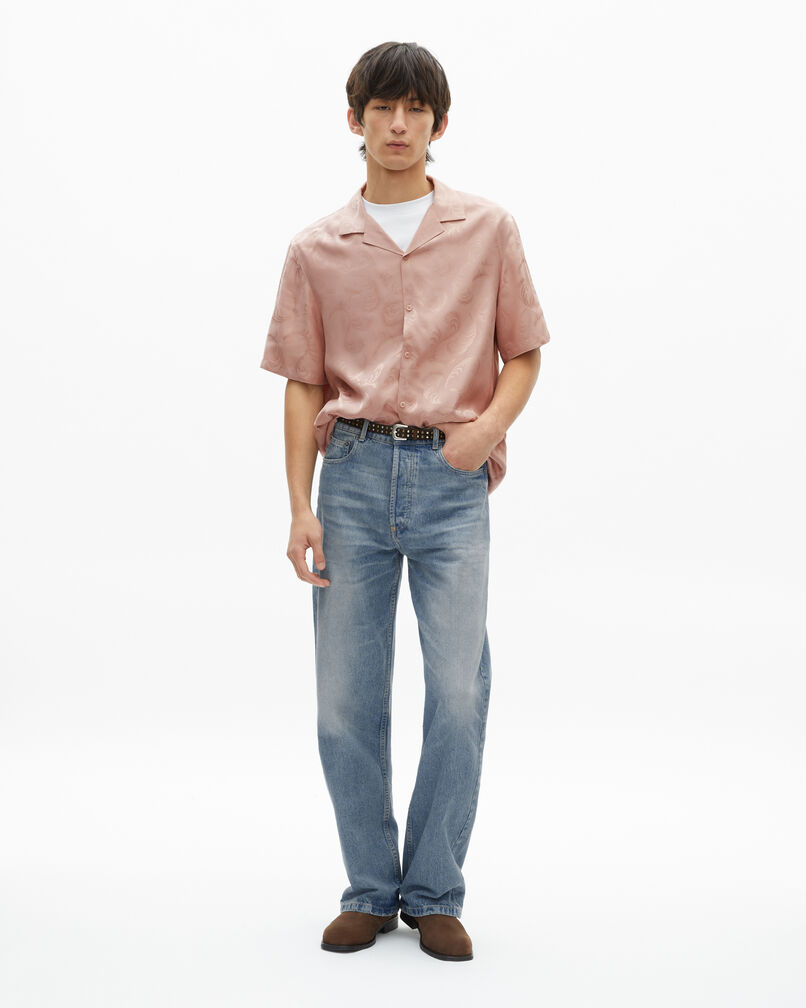 The Kooples HOMME LILA chemise manches courtes en jacquard rose