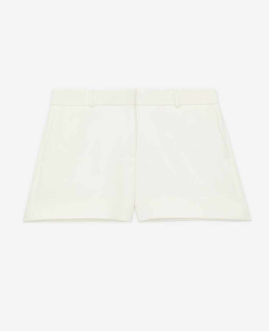 The Kooples FEMME ECRU short tailleur blanc en cr&ecirc;pe