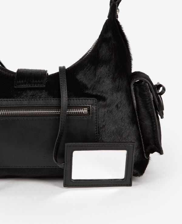 The Kooples MUJER BLACK bolso amelia en negro efecto potro