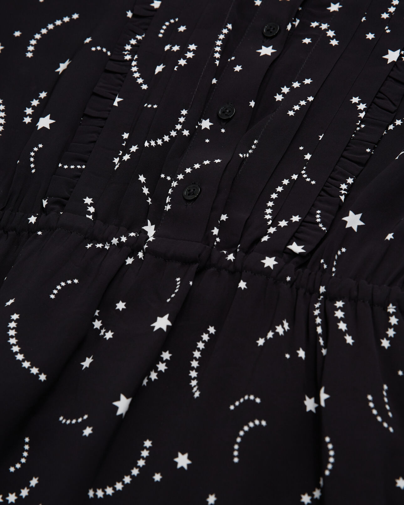 The Kooples DAMEN BLACK WHITE kurzes kleid mit print