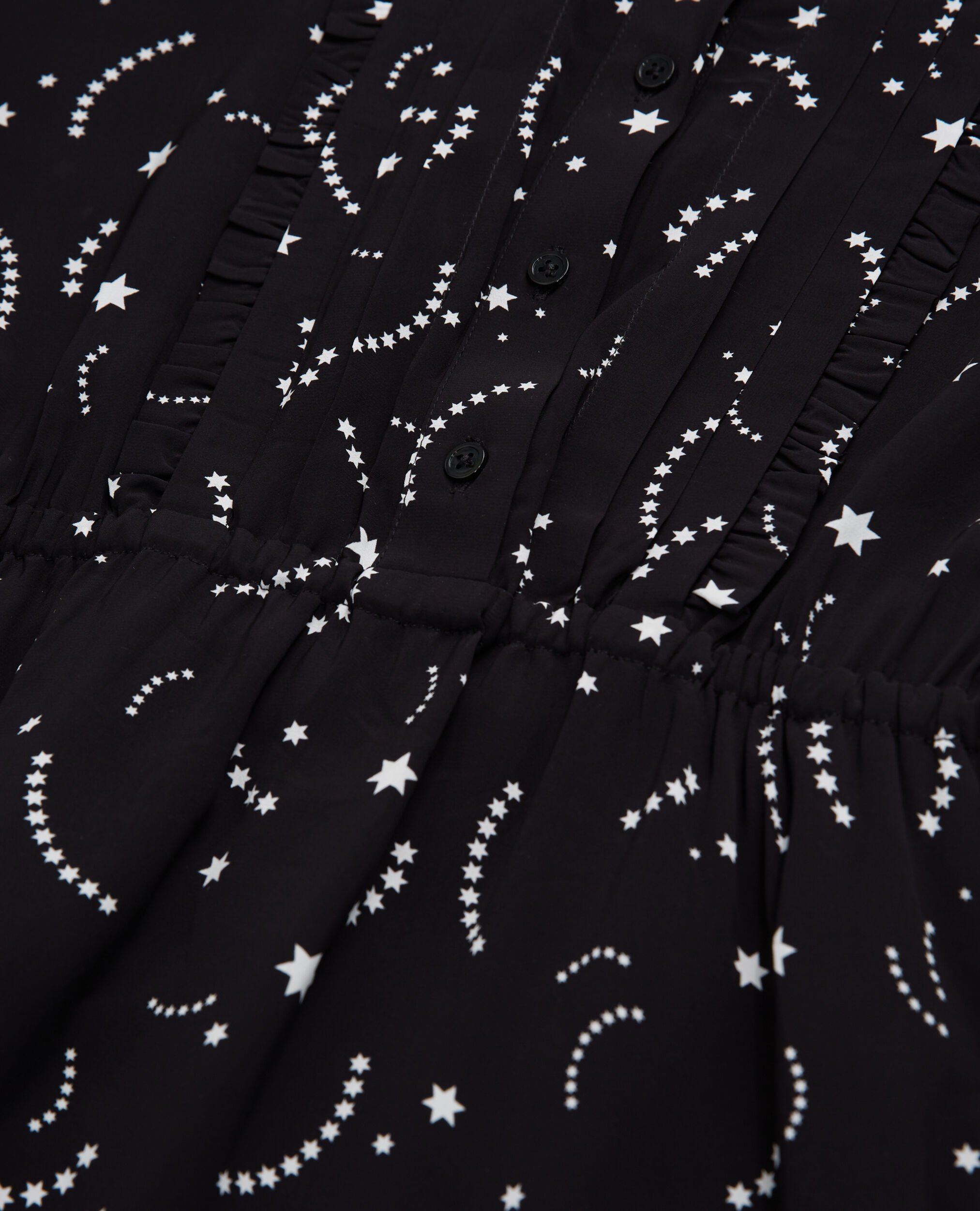 Short printed dress, BLACK WHITE, hi-res image number null